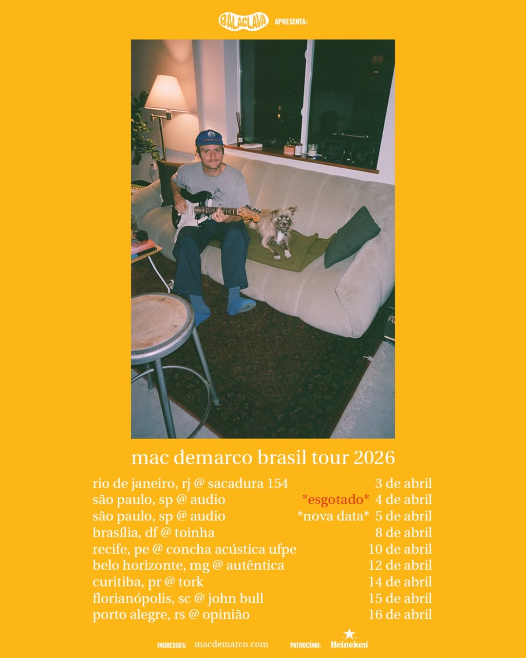 Mac DeMarco Guitar Tour Poster 2025-2026