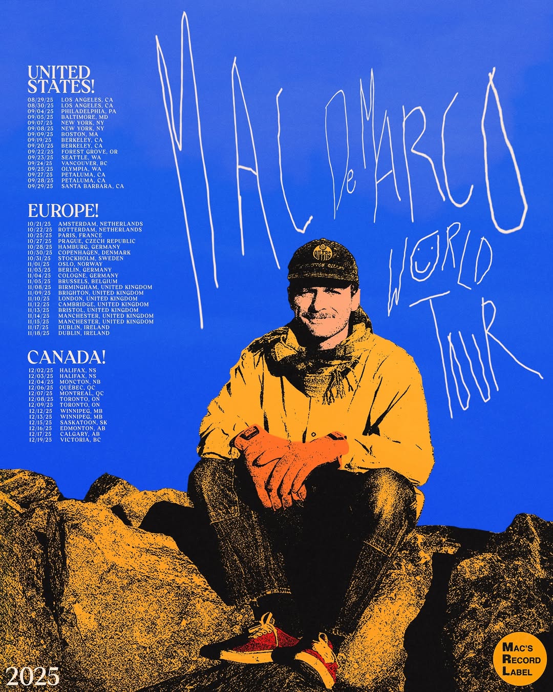Mac DeMarco Guitar Tour Poster 2025-2026